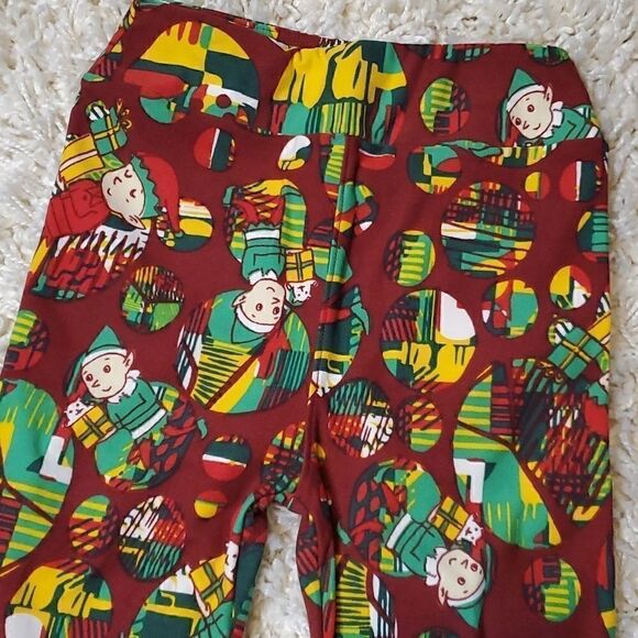 LULAROE Kids Christmas/Holiday Leggings - L/XL - Picture 2 of 6